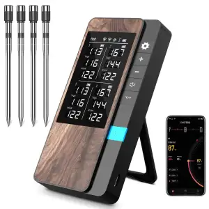 Fleischthermometer Kabellos 4er-Pack, Bluetooth Grillthermometer mit App, IP67 W