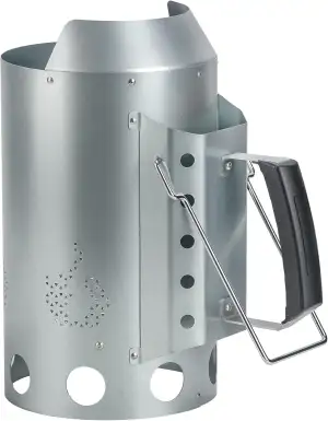 onlyfire Grillkohle Anzündkamin, Anzündkamin Grill, Grillkamin aus Stahl, Grillk