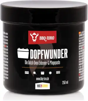 BBQ-Toro DOPFWUNDER - Die Dutch Oven Einbrenn- & Pflegepaste | 250 ml | Paste fü