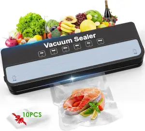 Vakuumierer, Vakuumiergerät mit Vakuumierbeuteln, All-in-1 Vakuumierer für Trock