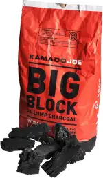 Kamado Joe 9.1kg XL Natürliche wiederverwendbare Stückholzkohle für BBQ, Räuchern, Grillen. Lange Lebensdauer bis zu 18 Stunden, Schwartz