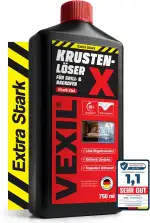 VEXIL Backofenreiniger EXTRA STARK – Doppelter Wirkstoff gegen Eingebranntes – hochkonzentriertes Haftgel – Grillreiniger & Fettlöser – für Backofen, Grill & Herdplatten – 750 ml – Made in Germany