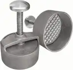 Profi Burgerpresse Hamburgerpresse Ø 100 mm Aluminium - Pattyauswerfer Anti-Haft-Prägung | Alugus...