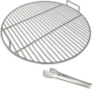 Runde 304 Edelstahl Grillroste mit Grillzange, 44.5 cm Durchmesser, passend für 