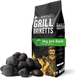 9 kg Grillbriketts (3 x 3 kg Säcke) Grillkohle Holzkohle Holzkohlebriketts Holzk