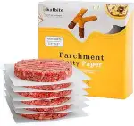 Katbite Antihaft Burgerpapier 1000 Stück, 14x14 cm Backpapier für Burgerpresse, Grillzubehör, Tre...