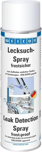 WEICON Lecksuch-Spray frostsicher | 400 ml | leichtes Auffinden von Undichtigkeiten an Druckleitungen | Sauerstoff Co2 | schaumbildend | nicht brennbar