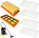 2 Pack KFI7420 Flachfaltenfilter & 4 Pack KFI 7520 Luftfilter Kompatibel mit Kärcher 1.629-731.0 ...