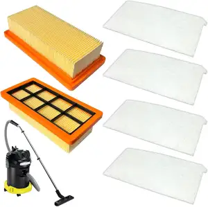 2 Pack KFI7420 Flachfaltenfilter & 4 Pack KFI 7520 Luftfilter Kompatibel mit Kär