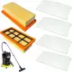 2 Pack KFI7420 Flachfaltenfilter & 4 Pack KFI 7520 Luftfilter Kompatibel mit Kärcher 1.629-731.0 ...