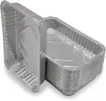 Aluschalen | 25 Stück | Passend für Landmann Char-Broil Jamestown | 21 x 14 x 3 cm, 650 ml | Alu-Tropfschalen, Grillschalen