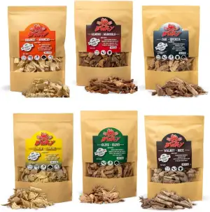BWAY Räucherchips – BBQ-Räucherholz für Smoker Grill, Schwein, Fisch, Obst und G