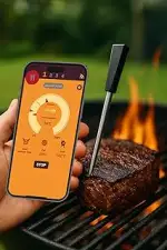 S410 Grill- und Bratenthermometer/Kabellos/App-Konnektivität / 10 Meter Reichweite/Schnellladung ...