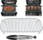 1Stück Grill für Ninja Woodfire,Edelstahl Grillrost Kompatibel Mit Ninja Outdoor Grill & Smoker,Elektrischer Outdoor Grill Zubehör,Leicht Zu Reinigen Röst-Ständer Accessories,für BBQ Camping Picknick