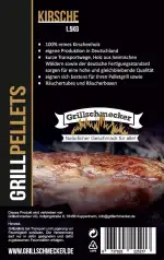 Grillpellets Kirsche 15 kg - Holzpellets aus Kirschholz für Grill, Pelletofen & Smoker -