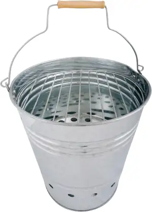 Esschert Design BBQ Eimer, Grilleimer, Grillkübel, Feuerkübel mit Griff, Holzele