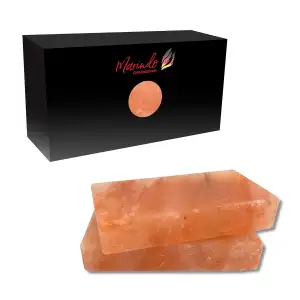 Marindo Chef BBQ Grill Salzstein XL (2er Set) 20x20x4cm zusammen | Salzstein zum