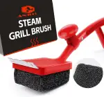 Grillbürste ohne Metallborsten, ANJUKE 4-in-1 Sichere Dampf-Grillbürste für Gussrost mit Edelstah...