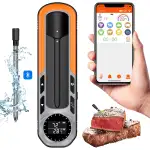 Smarte Kabellose Fleischthermometer 152m Bluetooth Grillthermometer mit Display, Hitzebeständig bis 275℃, Digitale Küchenthermometer für Backofen, BBQ-Grill, Rotisserie