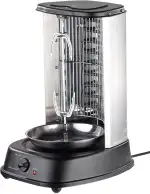 Rosenstein & Söhne Dönergrill: Döner- und Gyros-Grill, 2.000 Watt, Mittelspieß mit Spießgabeln, Timer (Vertikalgrill, Gyros Maker, Grills)