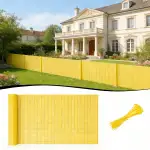 PVC Sichtschutzmatte 80x300cm, Sichtschutz Garten Privatsphäre Windschutz, Balkon Sichtschutz Wetterfest Schimmelresistent UV Schutz, Sichtschutzzaun Verstärkung Innen, für Terrasse (Bambus)