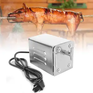 grillmotor für grillspieß 220V, SP-S40 Edelstahl BBQ Grill Zubehör Bräter Elektr