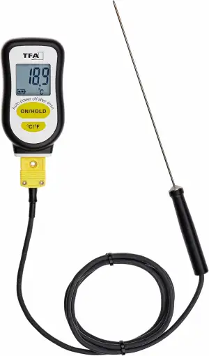 TFA Dostmann Digitales Sous-Vide Thermometer mit Edelstahleinstichfühler,14.1552