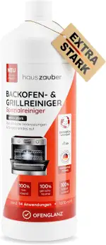 hauszauber - Backofenreiniger [EXTRA STARK] 1000 ml Grillreiniger Gelpaste - Löst starke Verkrust...