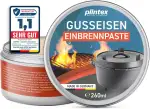 PLINTEX® Einbrennpaste 260ml mit Traubenkern-Öl für Dutch-Oven, Grillrost, Gusseisen Pflege, Zubehör - Grill Einbrenn-Paste, Pflegepaste für Patina gegen Anhaften & Rost