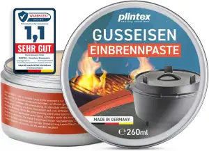PLINTEX® Einbrennpaste 260ml mit Traubenkern-Öl für Dutch-Oven, Grillrost, Gusse