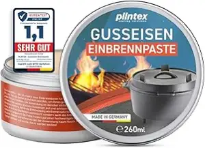 PLINTEX® Einbrennpaste 260ml mit Traubenkern-Öl für Dutch-Oven, Grillrost, Gusse