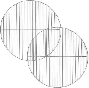 Amazon Basics Grillrost, ca. 37.4 cm, 2 Stück, silberfarben