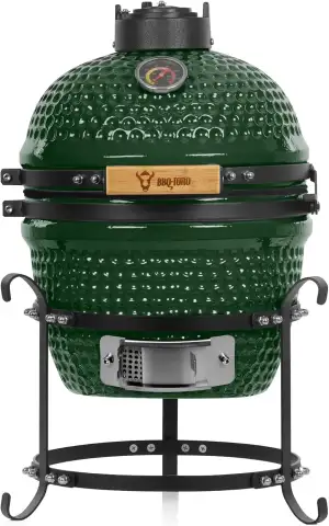 BBQ-Toro Kamado Grill Holzkohlegrill Haiiro Ø 32 cm | Grün | Mini Holzkohlegrill