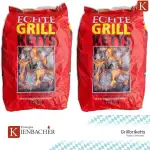 20kg Premium Grillbriketts Grillketts „100% Made IN Germany“ Kohle Holzkohle für Kugelgrill Holzkohlegrill ideal für Dutch Oven Smoker Briketts Grill Kohle