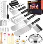 138-teiliges BBQ-Besteckset aus Edelstahl，Grillzange, Grillspatel, Korkenzieher, Grillset mit Auf...