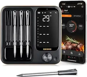 Inkbird INT-14-BW Fleischthermometer kabellos, Smart Grillthermometer WIFI 2.4G und Bluetooth 5.4...