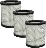 vhbw Filterset 3X Staubsaugerfilter kompatibel mit Grafner 20 L - A 17307/17534, GK10542 Aschesauger - HEPA Filter Allergiefilter
