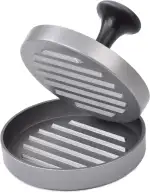 GRÄWE Burgerpresse mit 50 Blatt Backpapier, Hamburgerpresse Set aus Aluguss für leckere Hamburger...