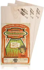 Axtschlag Grillbretter Ahorn, 3 Wood Planks zum schonenden Garen mit aromatischer Rauchnote und S...