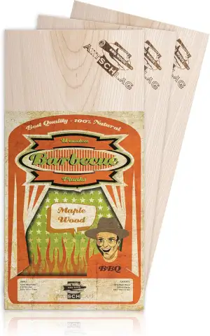 Axtschlag Grillbretter Ahorn, 3 Wood Planks zum schonenden Garen mit aromatische