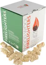 und Kaminanzünder 200 STK. - Anzündwolle zum schnellen Feuermachen - Anzünder Holzwolle für Feuerschale, Pizzaofen, Kamin & BBQ