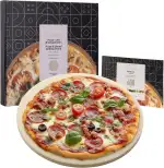 Pizzastein Cordierit rund - Durchmesser 35cm - Pizzastein für Backofen Grill Gasgrill - Pizza Ste...