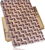 YOUSUNLONG Stirnholz-Schneidebrett - 3D-Zickzackmuster Walnuss & Ahorn-Butcher Block XXL-Bruststü...