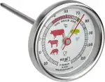 TFA Dostmann Analoges Bratenthermometer aus Edelstahl, 14.1028, ideal für Fleisch, Fisch, Geflügel, Fleischthermometer, perfekt gebraten, silber