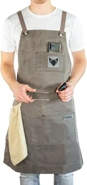 FENNEK Grillschürze | hochwertig verarbeitet | mit Imprägnierung durch Wachsschi