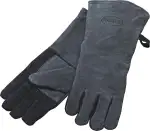 RÖSLE Grillhandschuhe, Hochwertige Lederhandschuhe zum Schutz vor Verbrennungen, Leder, Universalgröße 24/XL, grau/schwarz