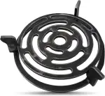 Wok- & Pfannenhalter (Aufsatz) für Feuerplatte ⌀ 20cm (MADE IN EUROPE) - Grillaufsatz & Grillrost für Feuertonne & Kugelgrill (rund) legierter Stahl mit abnehmbaren Rost (Zubehör)
