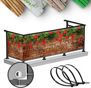 Balkon Sichtschutz Maßanfertigung Wetterfest UV-beständig | Individuelle Motive 