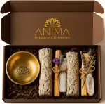 Anima Premium Räucherset – Weißer Salbei Räuchern, Palo Santo Räucherholz, Bergkristall & Selenit...