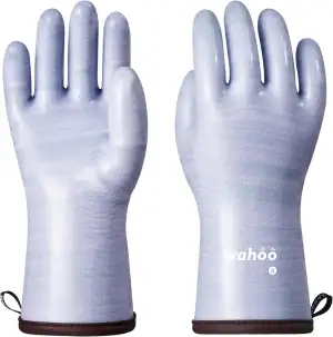 Wahoo Flüssig Silikon Hitzebeständige Grillhandschuhe, Topfhandschuhe, Backhands